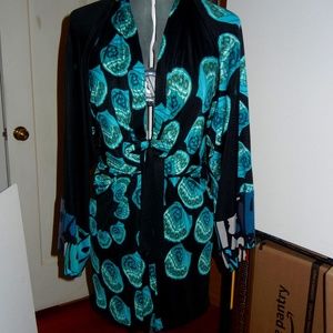 Vintage Original ISSA London Wrap Kimono Mini Tunic Silk Jersey Knit UK 10/US 6